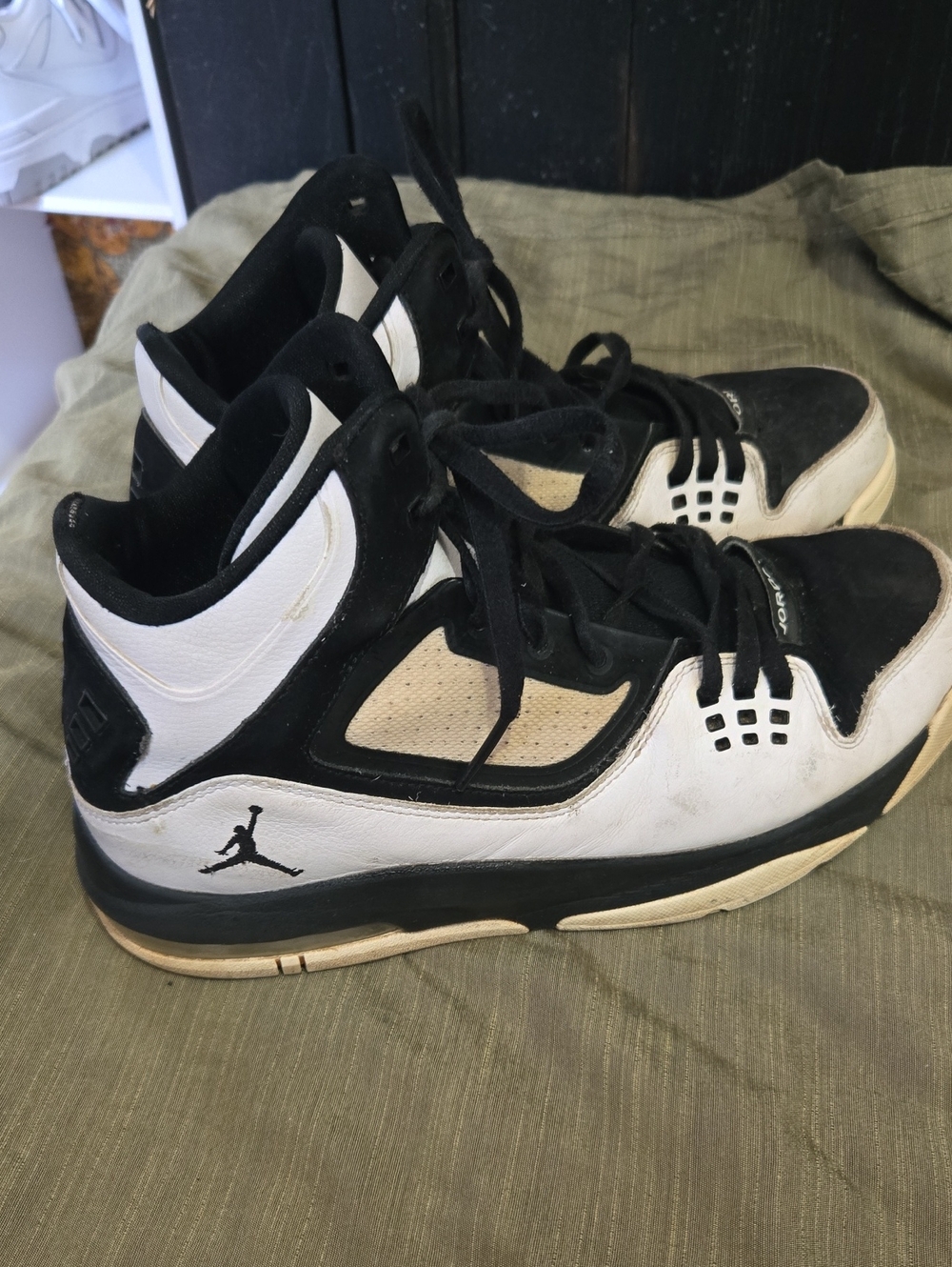 Jordan Men’s Black and White High-Top Sneakers